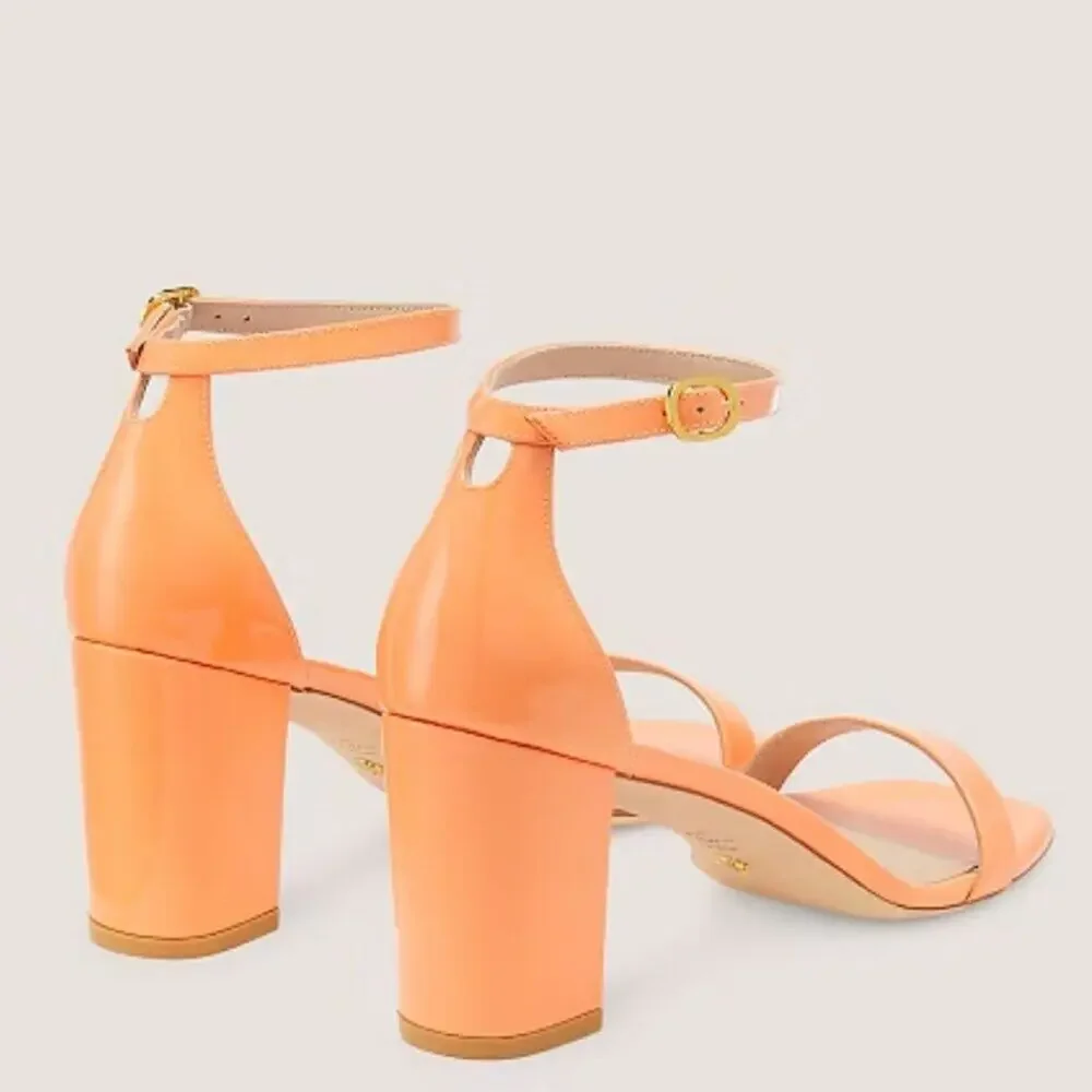 Stuart Weitzman Nudistcurve 75 block sandals Size 10